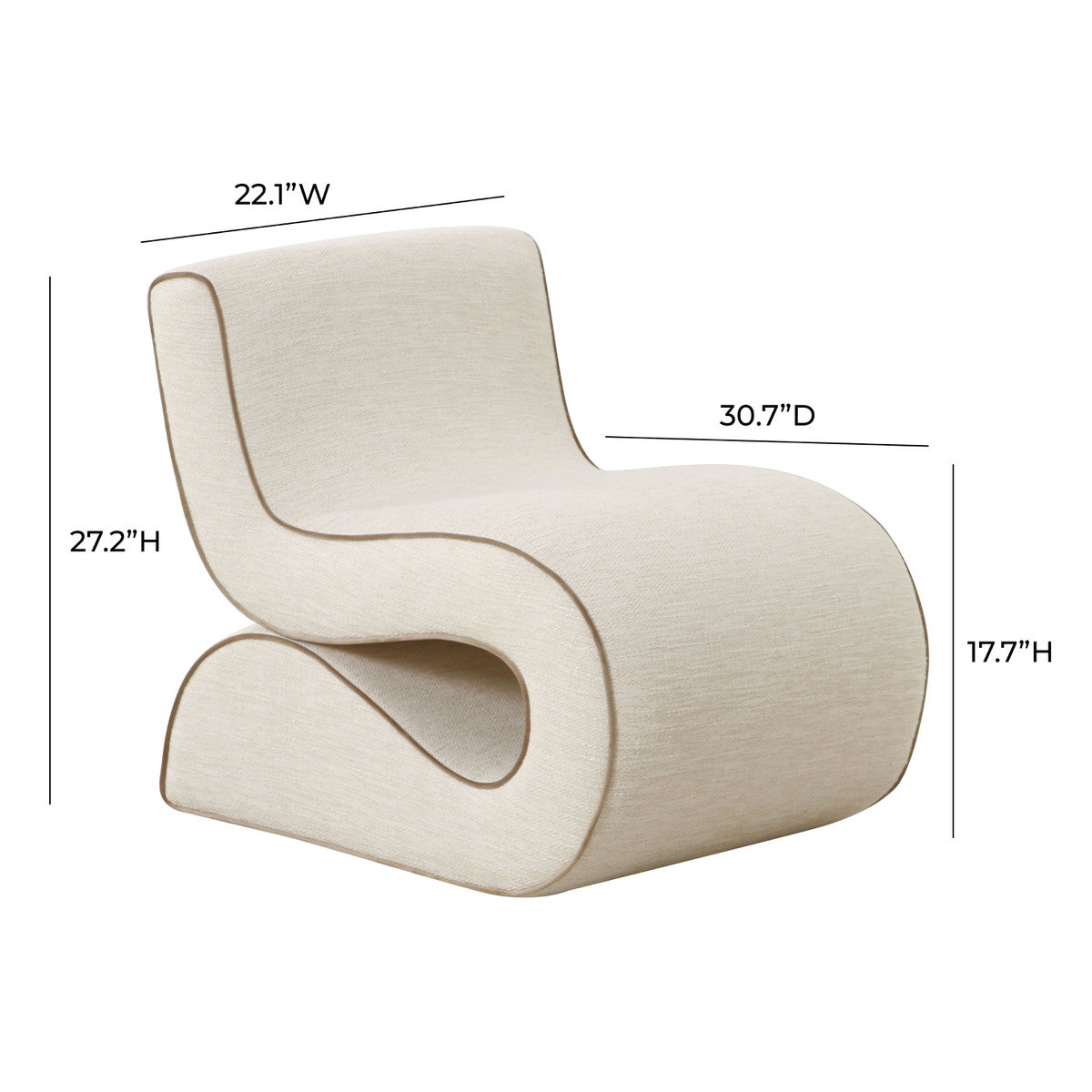 Senna Cream Basketweave Accent Chair