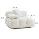 Calliope Cream Vegan Shearling Modular Corner Chair
