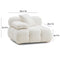 Calliope Cream Vegan Shearling Modular Corner Chair