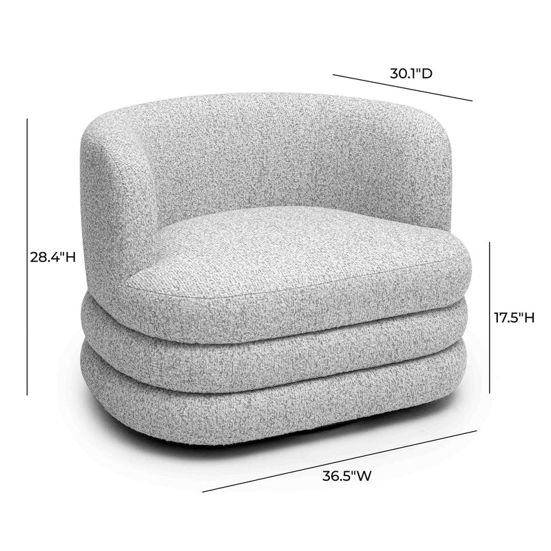 Astor Light Grey Swivel Hotel Lounge Chair