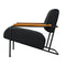 Zeus Chair with Black Cotton Fabric