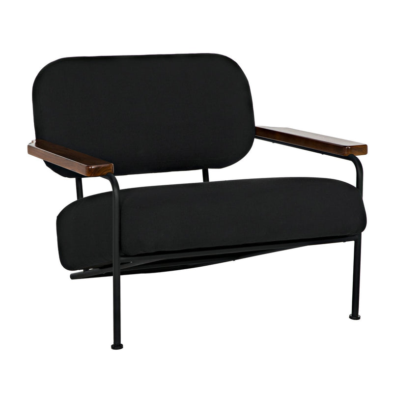 Zeus Chair with Black Cotton Fabric