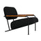 Zeus Chair with Black Cotton Fabric