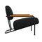 Zeus Chair with Black Cotton Fabric