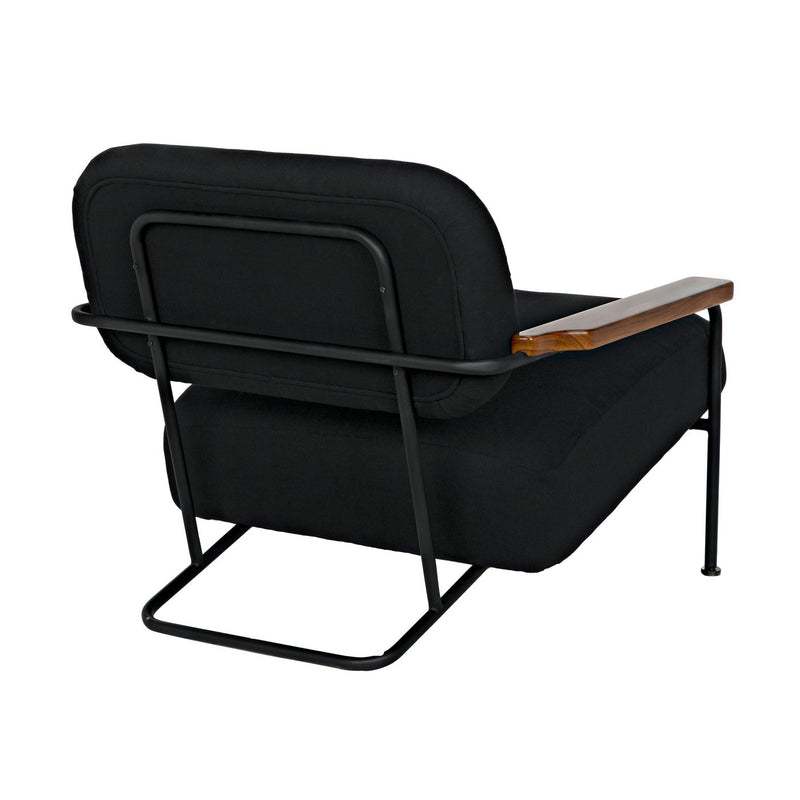 Zeus Chair with Black Cotton Fabric