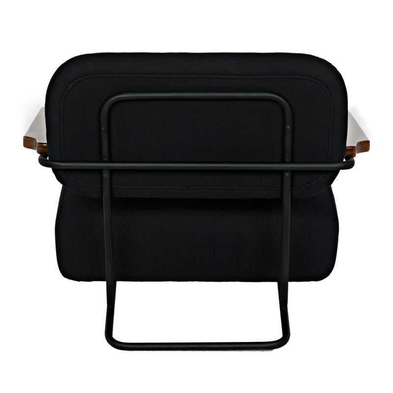 Zeus Chair with Black Cotton Fabric