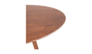 Aldo Round Dining Table Walnut sculptural base detail