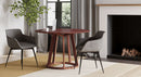 Aldo Round Dining Table Walnut in a dining room