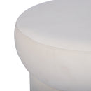 Andrea Cream 50-inch performance velvet storage bench — velvet upholstery detail
