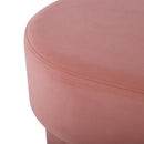 Andrea Salmon 31-inch performance velvet storage bench — velvet upholstery detail