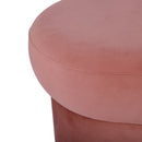 Andrea Salmon 50-inch performance velvet storage bench — velvet upholstery detail