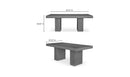Antonius Dark Grey Outdoor Dining Table dimensions
