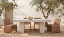 Antonius Terrazzo Outdoor Dining Table in a patio setting