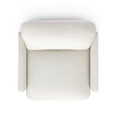 Azalea cream velvet accent chair, detail view