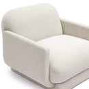 Azalea cream accent chair styled in a room