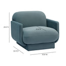 Azalea powder blue performance velvet accent chair, image 6