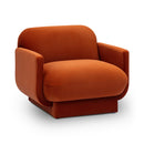 Azalea rust orange performance velvet accent chair, image 1