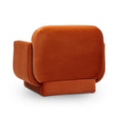 Azalea rust orange performance velvet accent chair, image 3