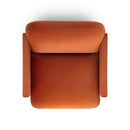 Azalea rust orange performance velvet accent chair, image 4