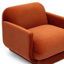 Azalea rust orange performance velvet accent chair, image 5