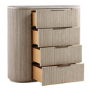 Byron Dupe light oak chest detail view 3