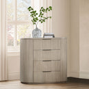 Byron Dupe light oak chest on a white background