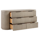 Byron Dupe light oak dresser detail view 3