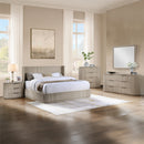 Byron Dupe light oak dresser in a styled bedroom
