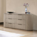Byron Dupe light oak dresser on a white background