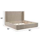 Byron Dupe light oak Eastern King bed dimensions