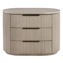 Byron Dupe light oak nightstand detail view 2