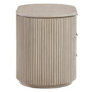 Byron Dupe light oak nightstand detail view 4