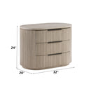 Byron Dupe light oak nightstand dimensions
