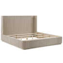 Byron Dupe light oak Queen bed detail view 1