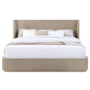 Byron Dupe light oak Queen bed detail view 2