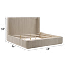 Byron Dupe light oak Queen bed dimensions