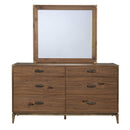 Adler Beveled Glass Mirror in Natural Walnut