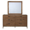 Adler Beveled Glass Mirror in Natural Walnut