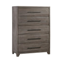 Hearst Solid Wood Five Drawer Chest in Sahara Tan