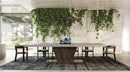 Cairo - Italian Modern Faux Marble & Pecan Elm Extendable Dining Table
