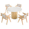 Modrest - Cambridge White Marble & Mango Round Dining Table