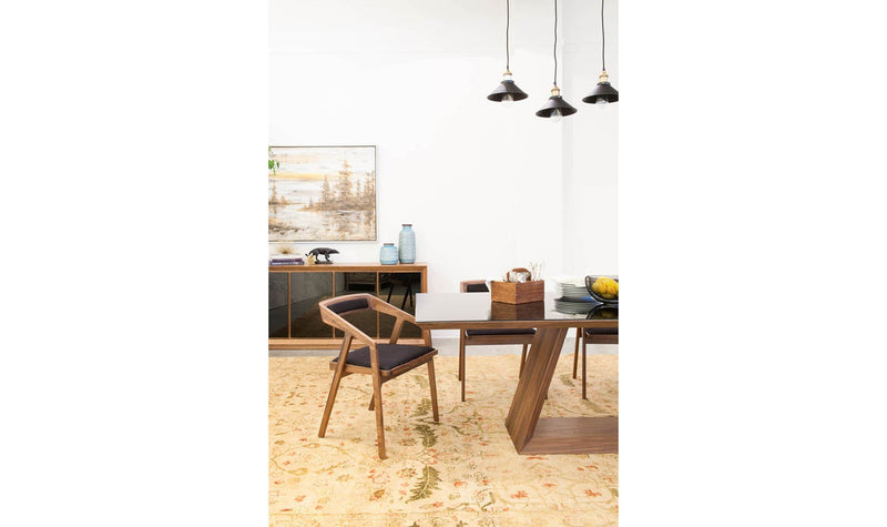 Padma Oak Arm Chair Light Grey