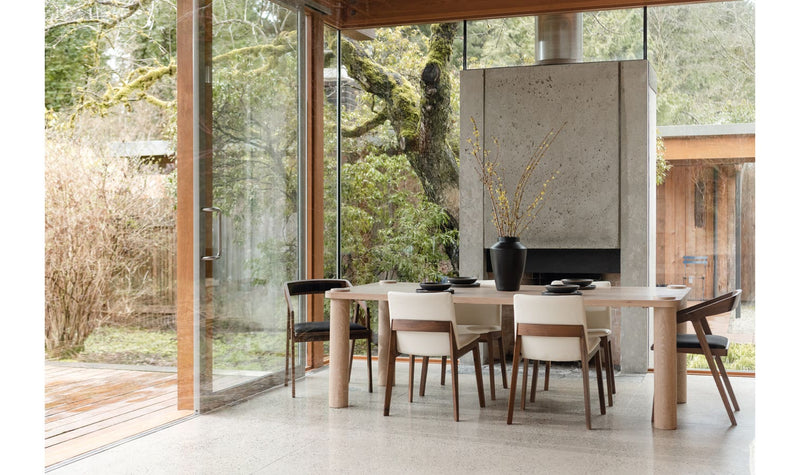 Padma Oak Arm Chair Light Grey