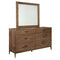 Adler Beveled Glass Mirror in Natural Walnut