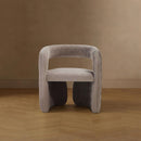 Corvette velvet armchair in Dove