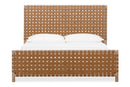 Dorsey Woven Panel Bed in Granola and Ginger