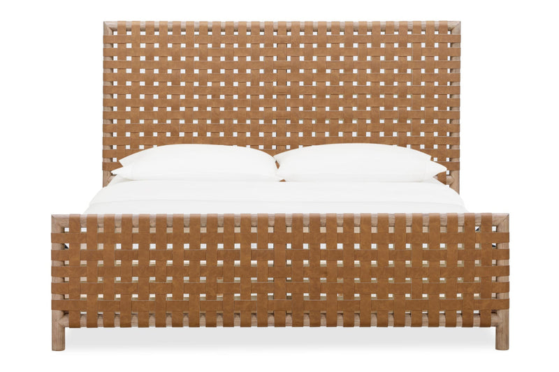 Dorsey Woven Panel Bed in Granola and Ginger