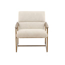 Beige armchair on a white background