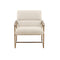 Beige armchair on a white background