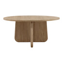 Bondi round acacia dining table, rear view